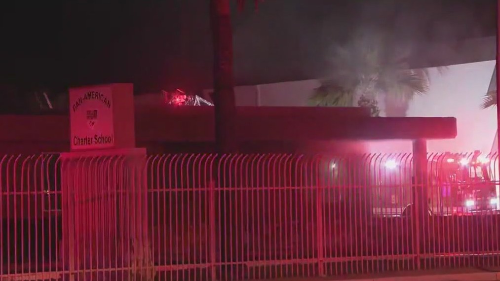 Fire burns vacant Phoenix preschool