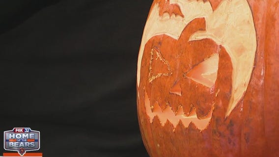 Pumpkin carving on the plaza for Orange Friday