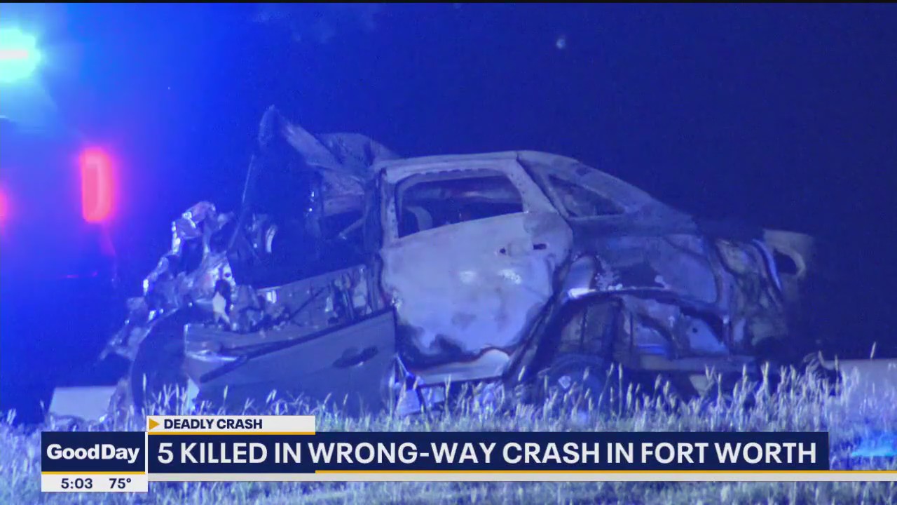 Family killed in wrong-way car crash in Fort Worth