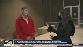 Teachers in Pinal County get vaccinated; Combs H.S. teacher talks about his experience