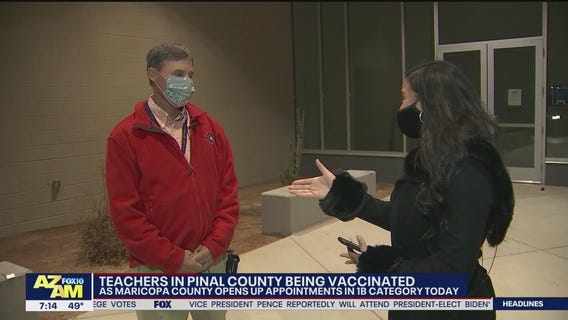 Teachers in Pinal County get vaccinated; Combs H.S. teacher talks about his experience