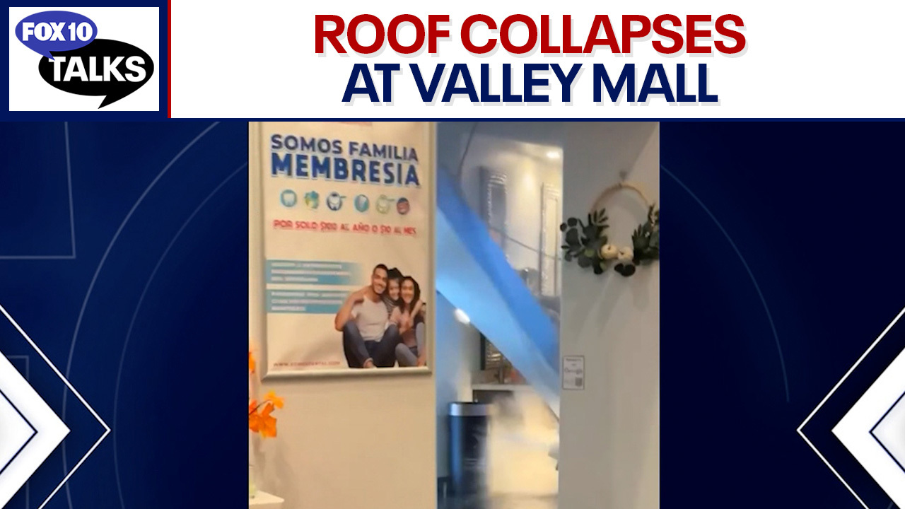 Mall roof collapses; rainy weekend ahead | FOX 10 Talks