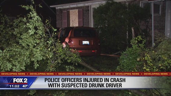 Officers hit by suspected drunk driver on Detroit's east side