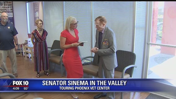 Sen. Kyrsten Sinema visits Phoenix Vet Center