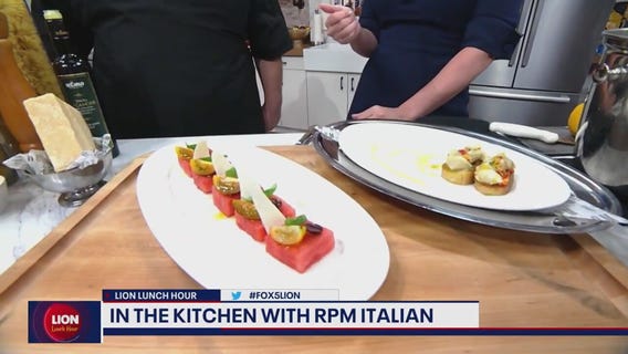 Serving up RMP Italian's watermelon salad