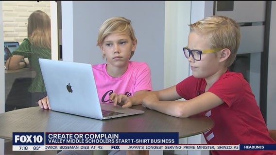 Create or Complain: Valley middle schoolers start T-shirt business
