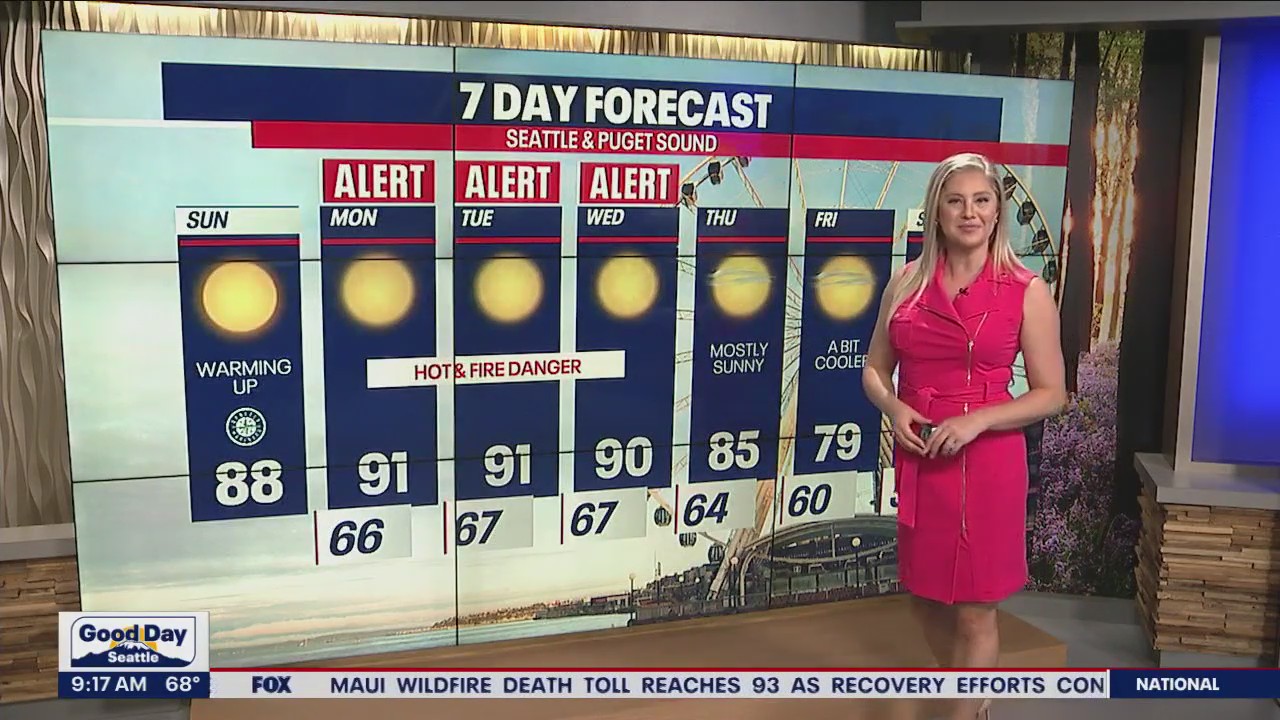 Seattle reaching temps in the 90s this week