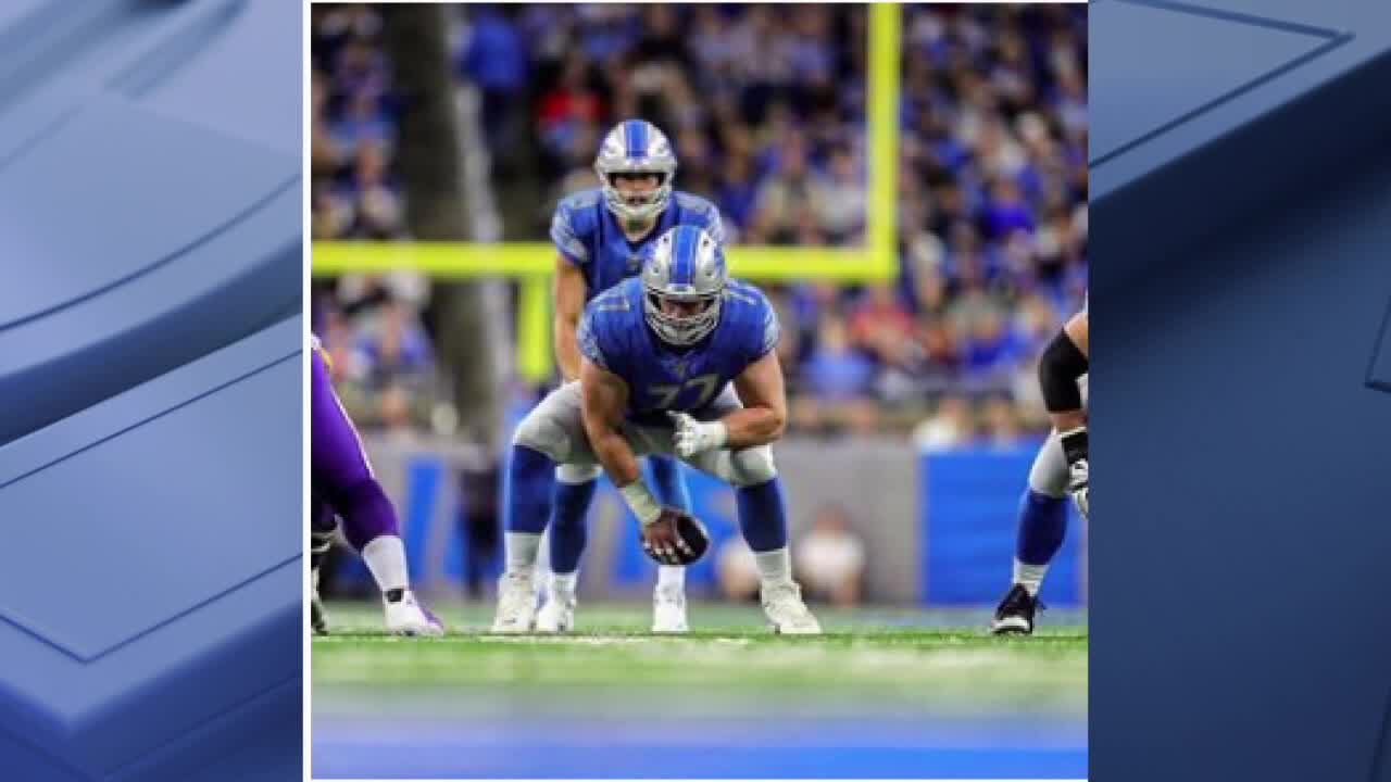 WATCH - Jennifer Hammond talks with Lions offensive lineman Frank Ragnow who donated food that fed 10,000 families