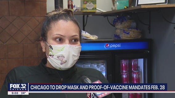 Chicago to end mask and proof-of-vaccination mandates Feb. 28