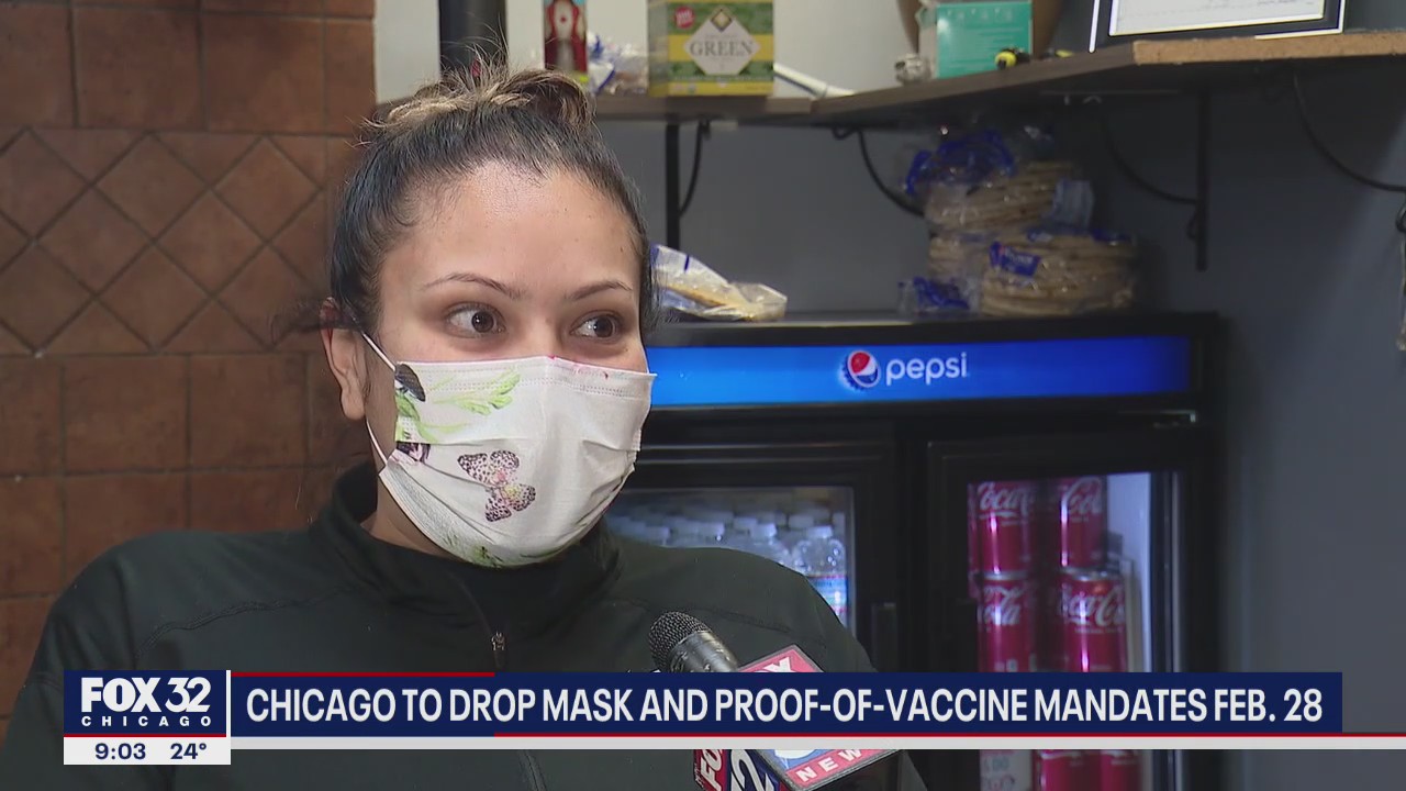 Chicago to end mask and proof-of-vaccination mandates Feb. 28