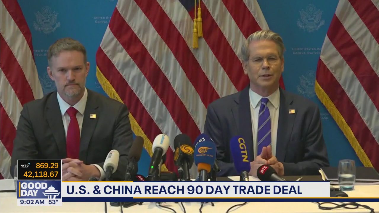 US and China reach 90-day deal on tariffs