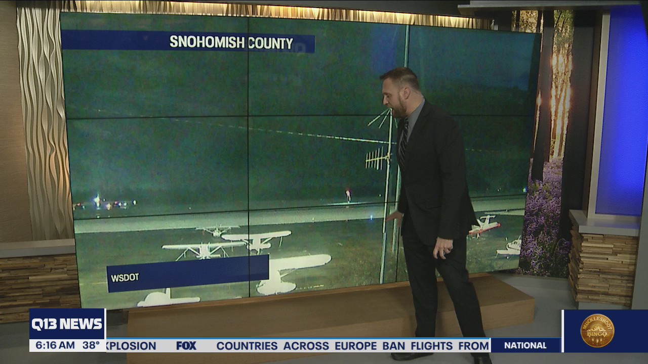 Sunny skies Tuesday after wild weather Monday