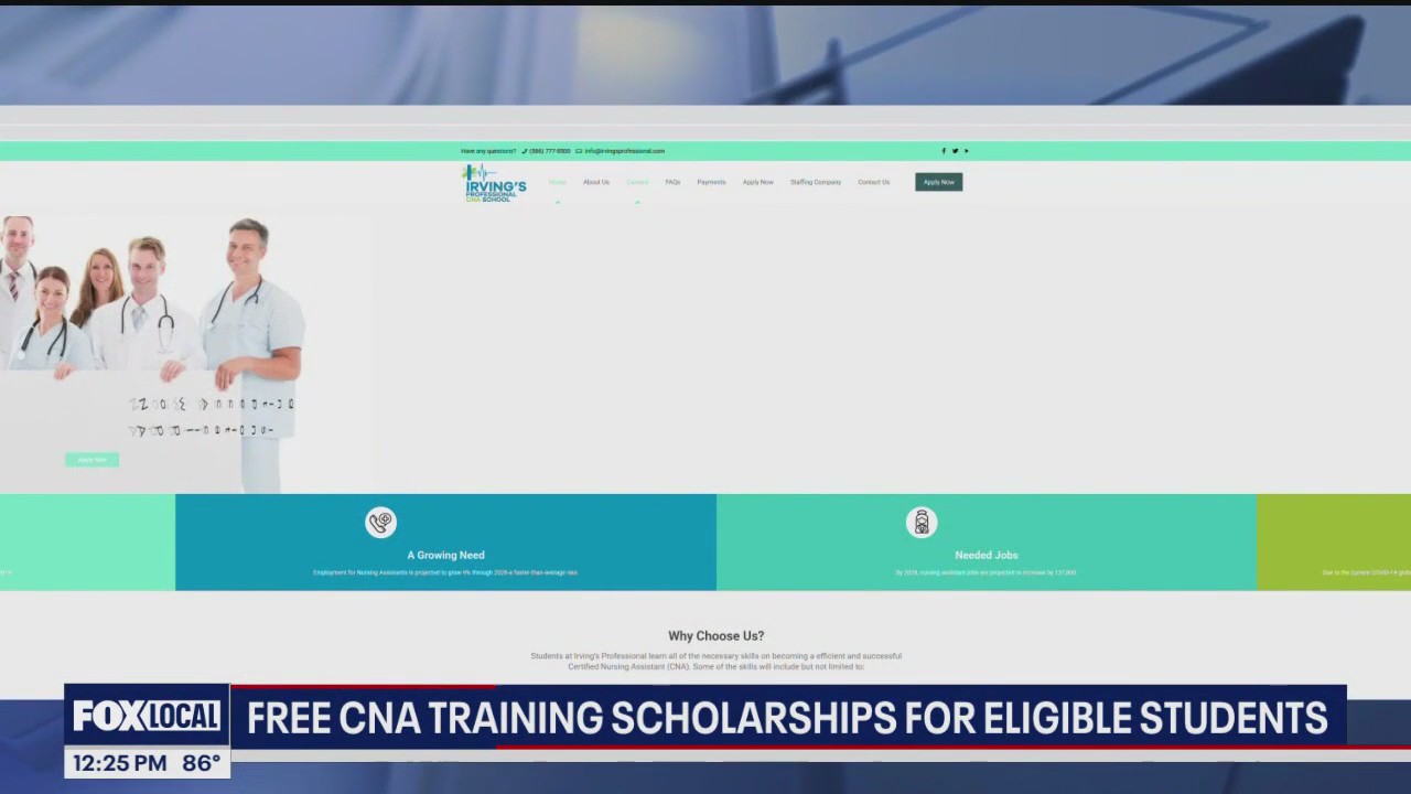 Free CNA Training Scholarships for Eligible Students
