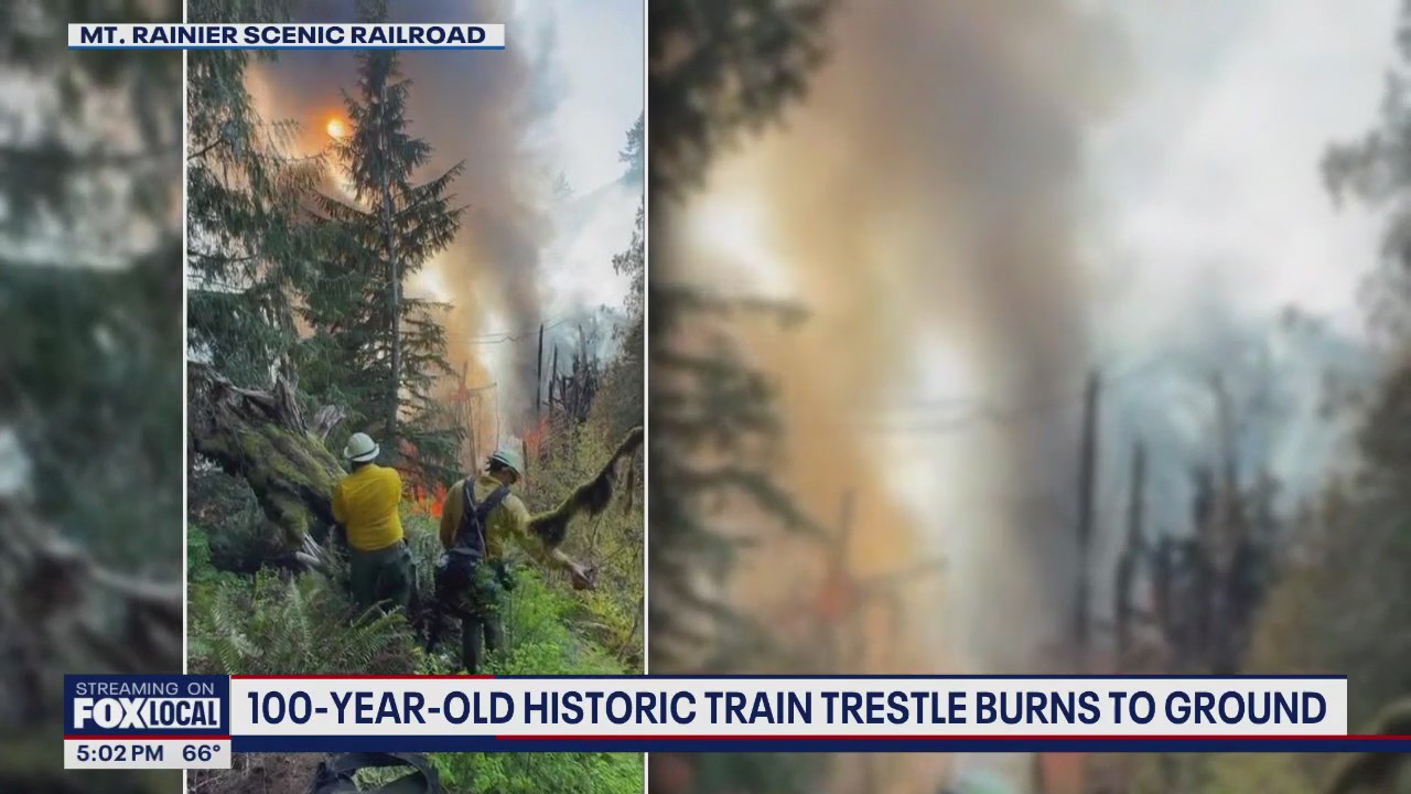 Fire destroys 100-year-old trestle in Lewis County