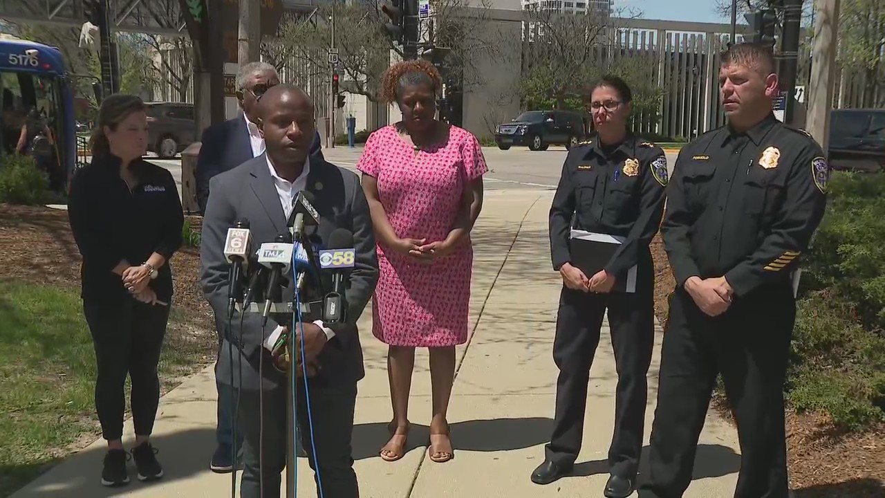 Milwaukee's mayor, other officials speak about violence on city streets late Friday