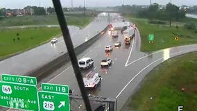 Semi crashes, blocks traffic on Highway 212