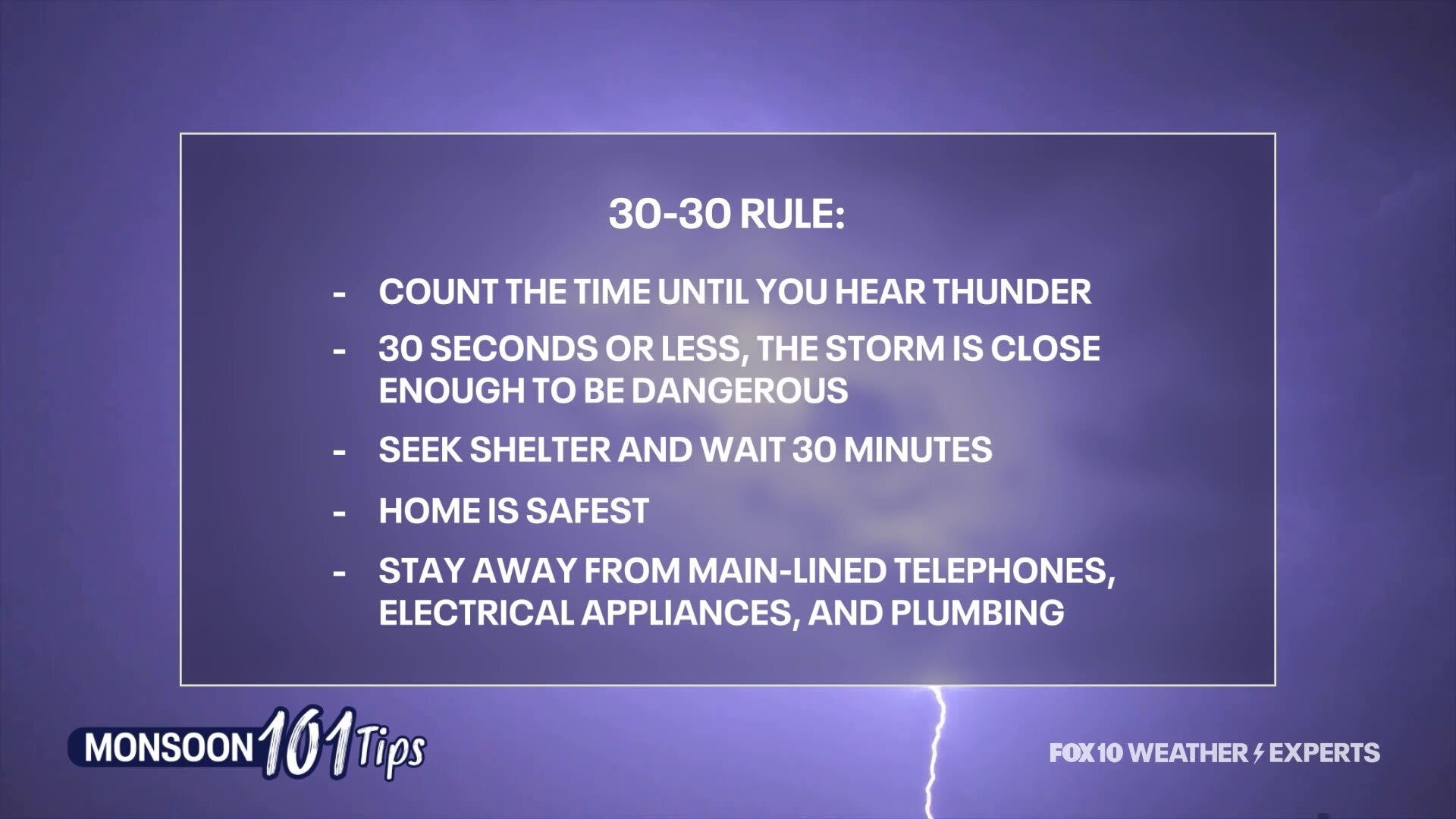 Monsoon 101: Stay indoors during a thunderstorm