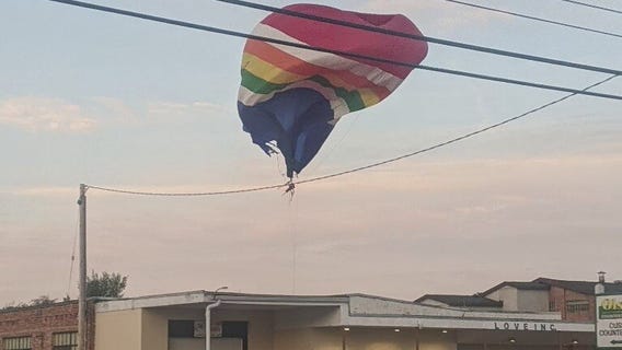 Burlington crash, hot air balloon vs. train