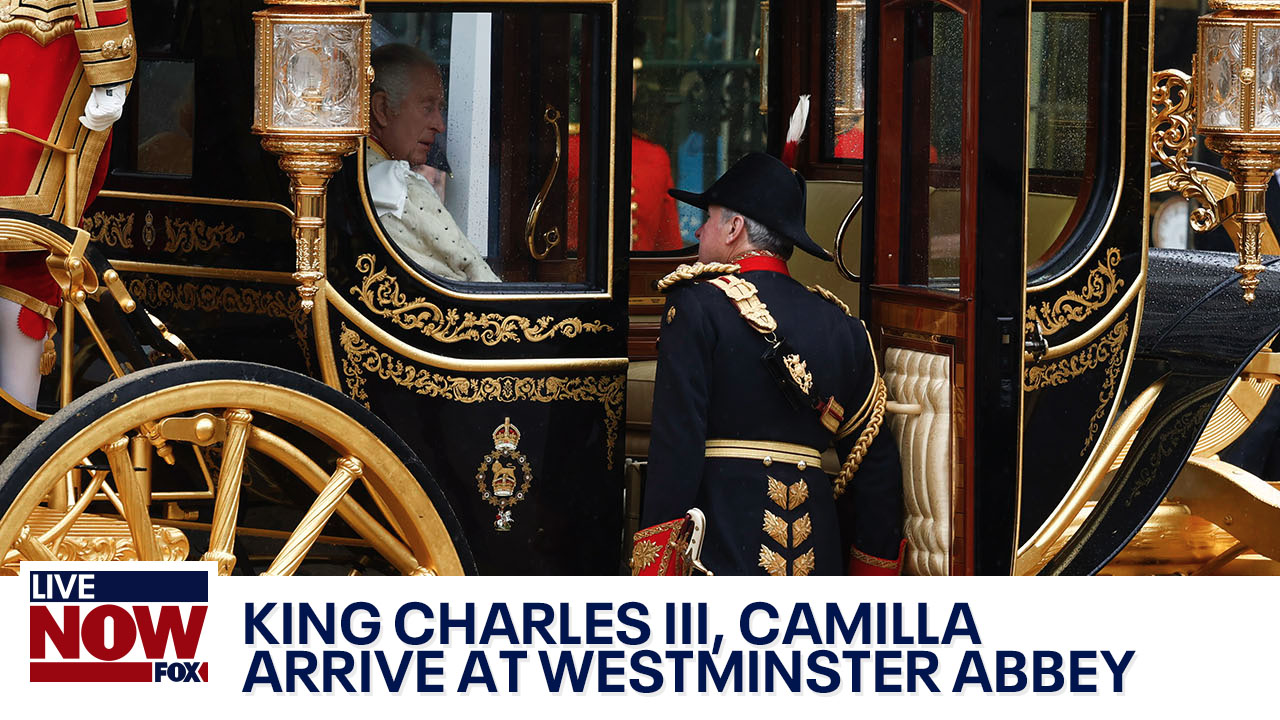 King Charles, Camilla arrive at Westminster Abbey
