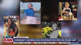 Community mourns teen who died on cruise ship