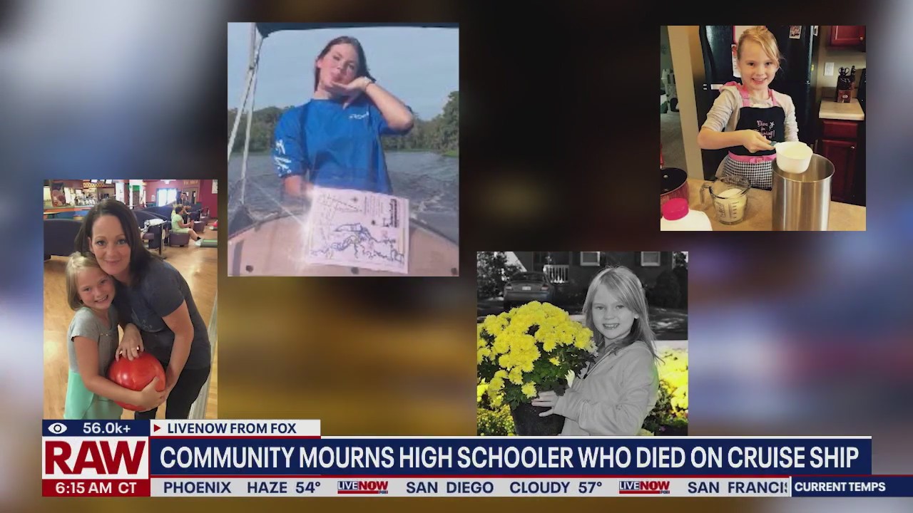 Community mourns teen who died on cruise ship
