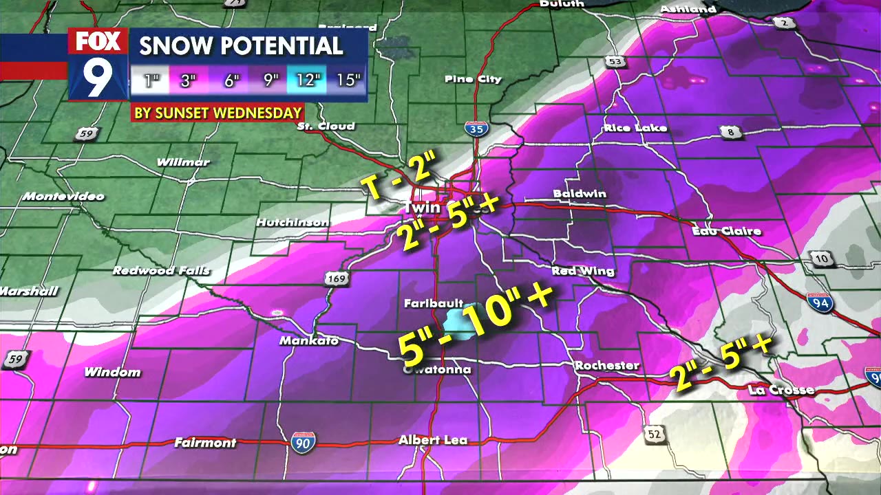Minnesota weather: 50s Tuesday, snow coming Wednesday