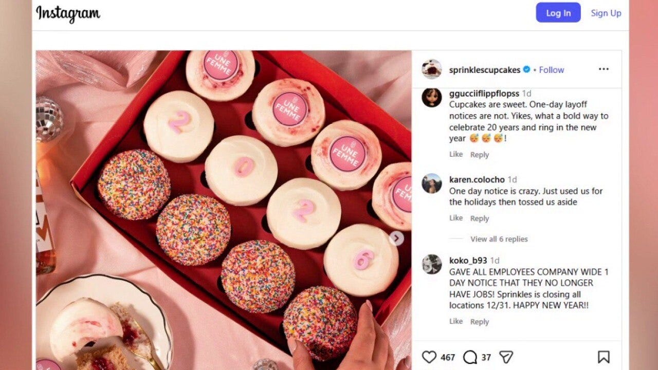 Sprinkles Cupcakes abruptly closes all locations 