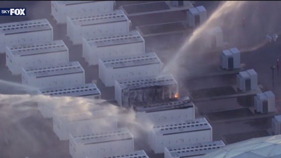 Crews fight battery storage fire in Peoria