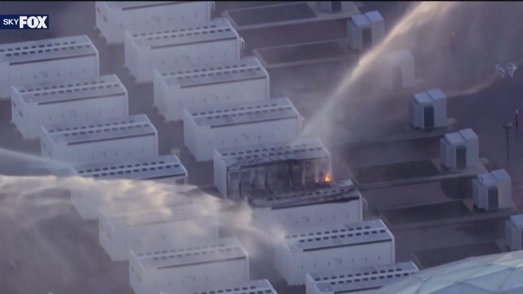 Crews fight battery storage fire in Peoria