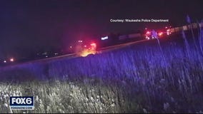 Pursuit caught on cam: Suspect vehicle, squad spike stripped