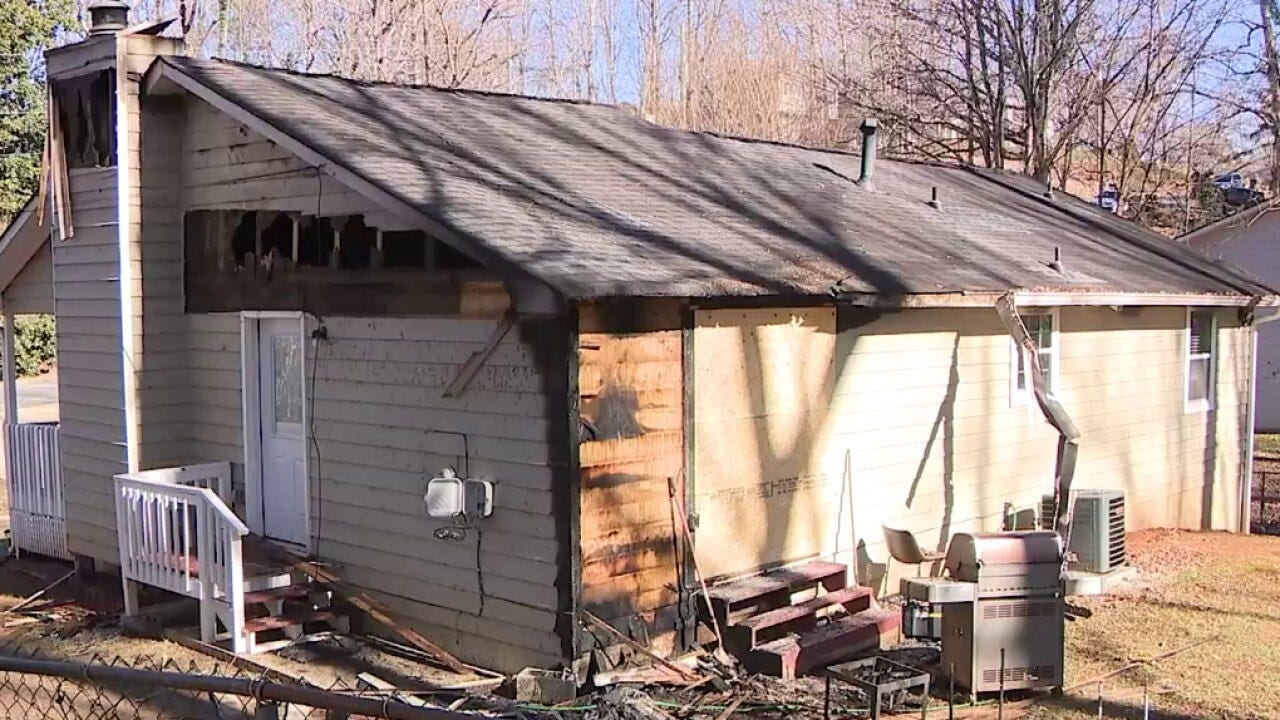 Cobb County family escapes early morning fire sparked by fireworks on New Year's Day