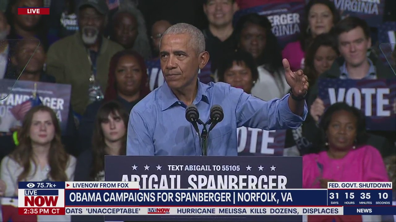 Former Pres. Obama campaigns for Spanberger
