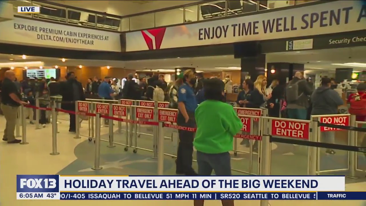 Holiday travel at Sea-Tac Airport
