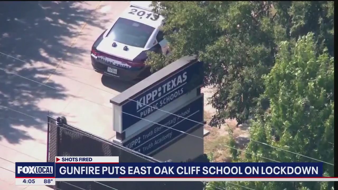 Dallas school placed on lockdown for nearby gunfire