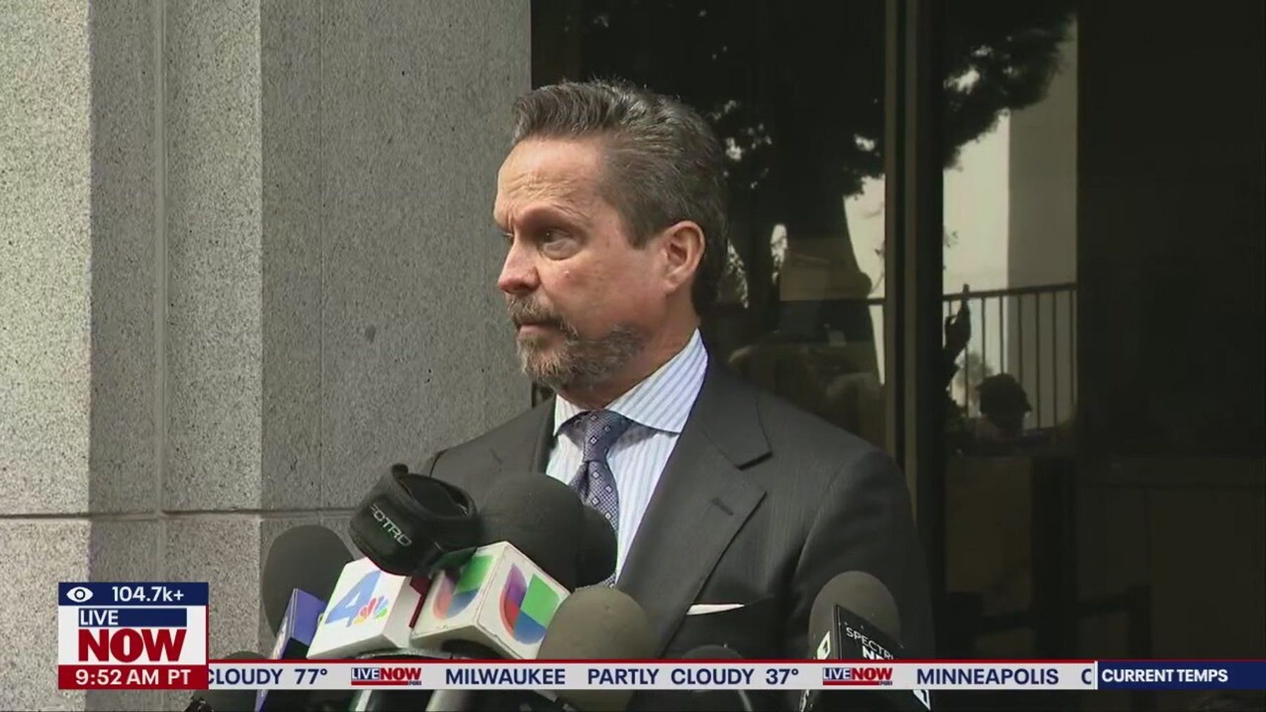 Nick Reiner appears in suicide prevention vest