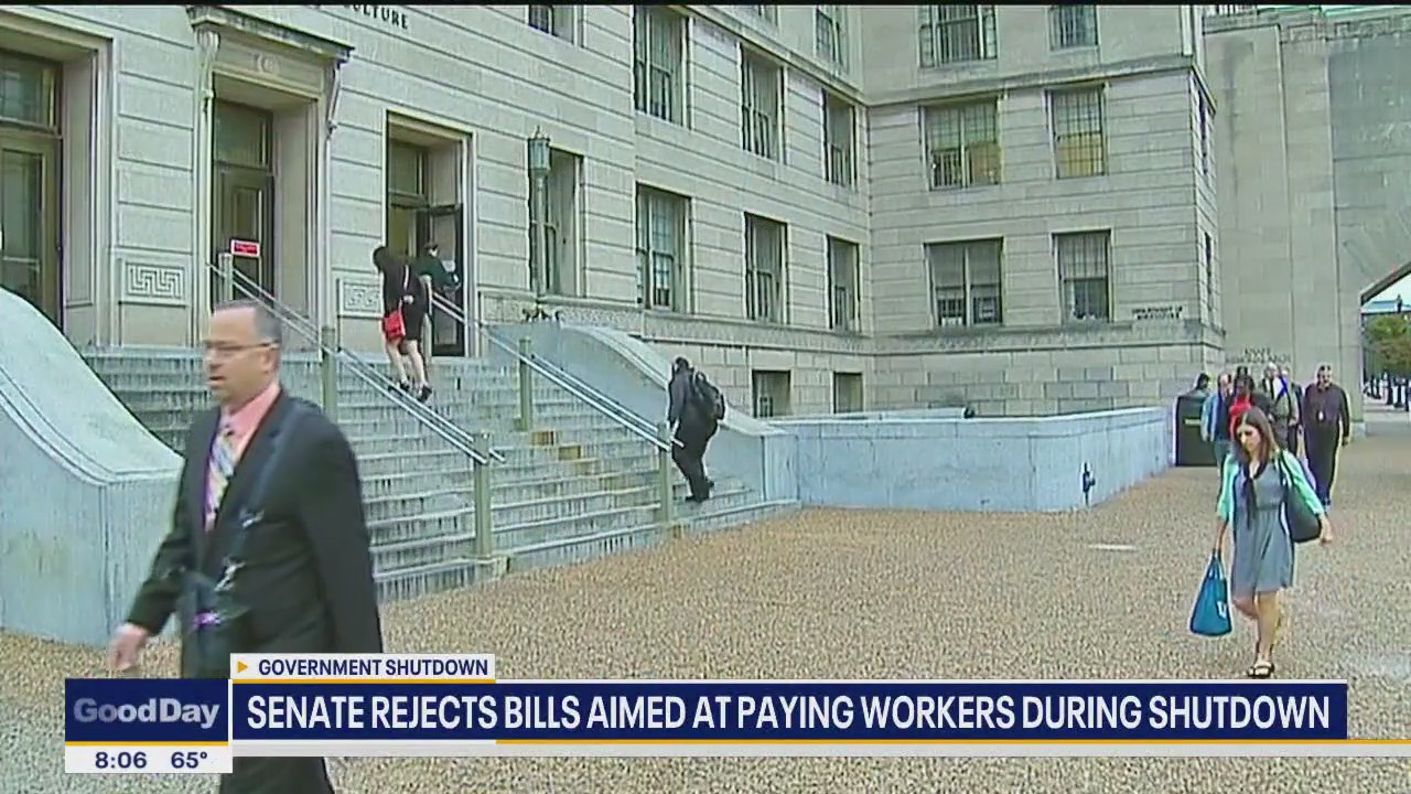 Senate rejects bill to pay workers during government shutdown