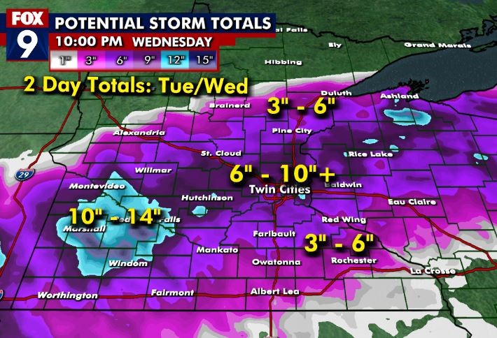 Tuesday's forecast: The snow has arrived