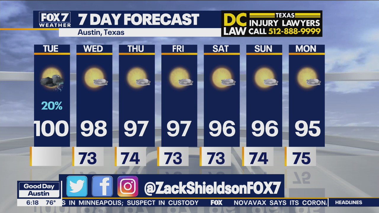 Morning weather forecast for June 15, 2021