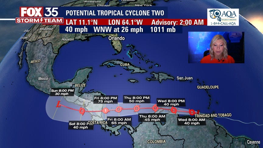 System in Atlantic could become Hurricane Bonnie this week