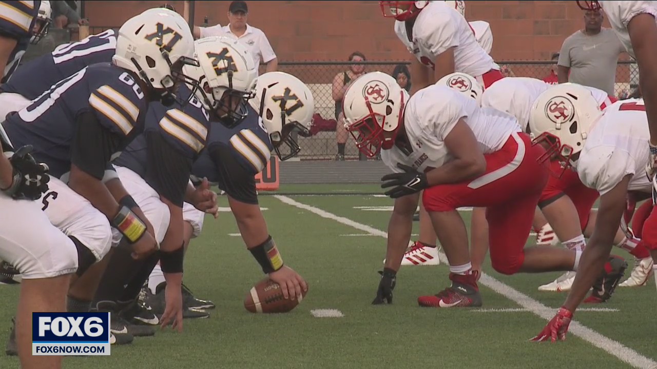 High school football COVID precautions