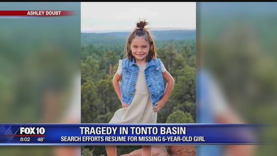 Search continues for missing 6-year-old girl swept away by Tonto Basin floodwaters