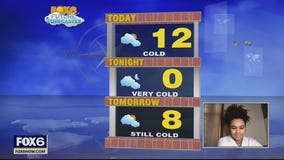 13-year-old Kayla helps with the weather