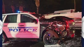 Mesa officer involved in suspected weather-related crash