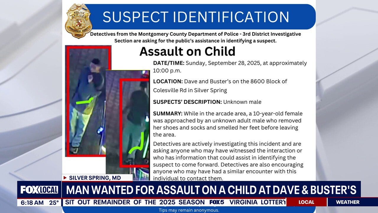 Police: Man removed girl’s shoes, smelled feet at Dave & Buster's