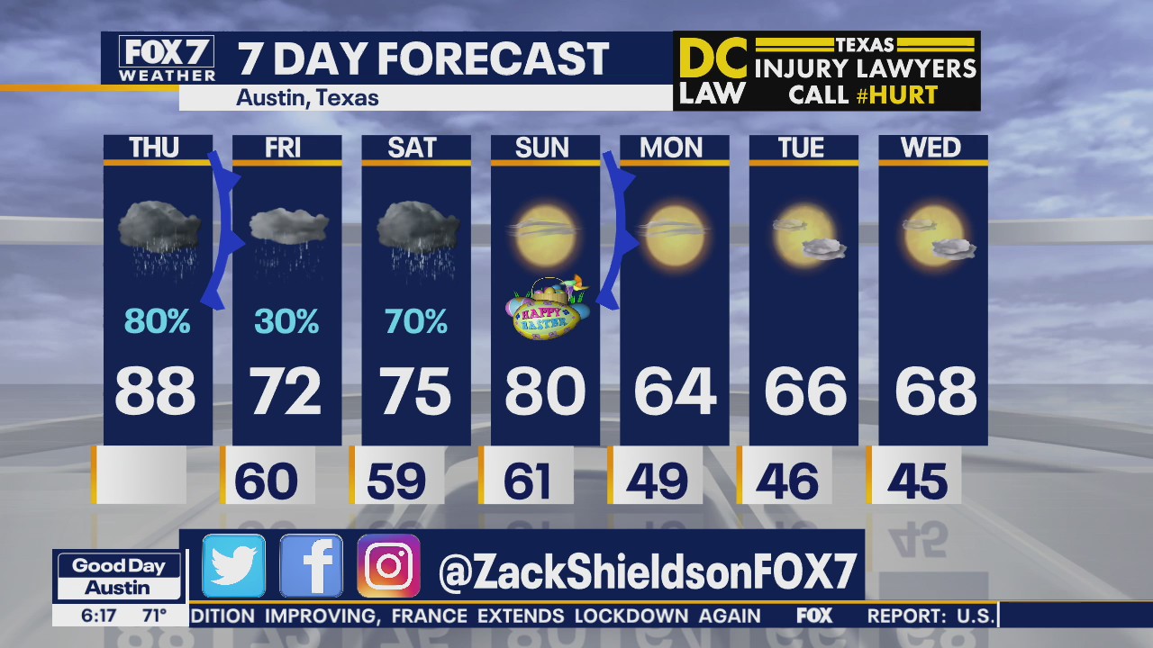 Morning weather forecast for April 9, 2020