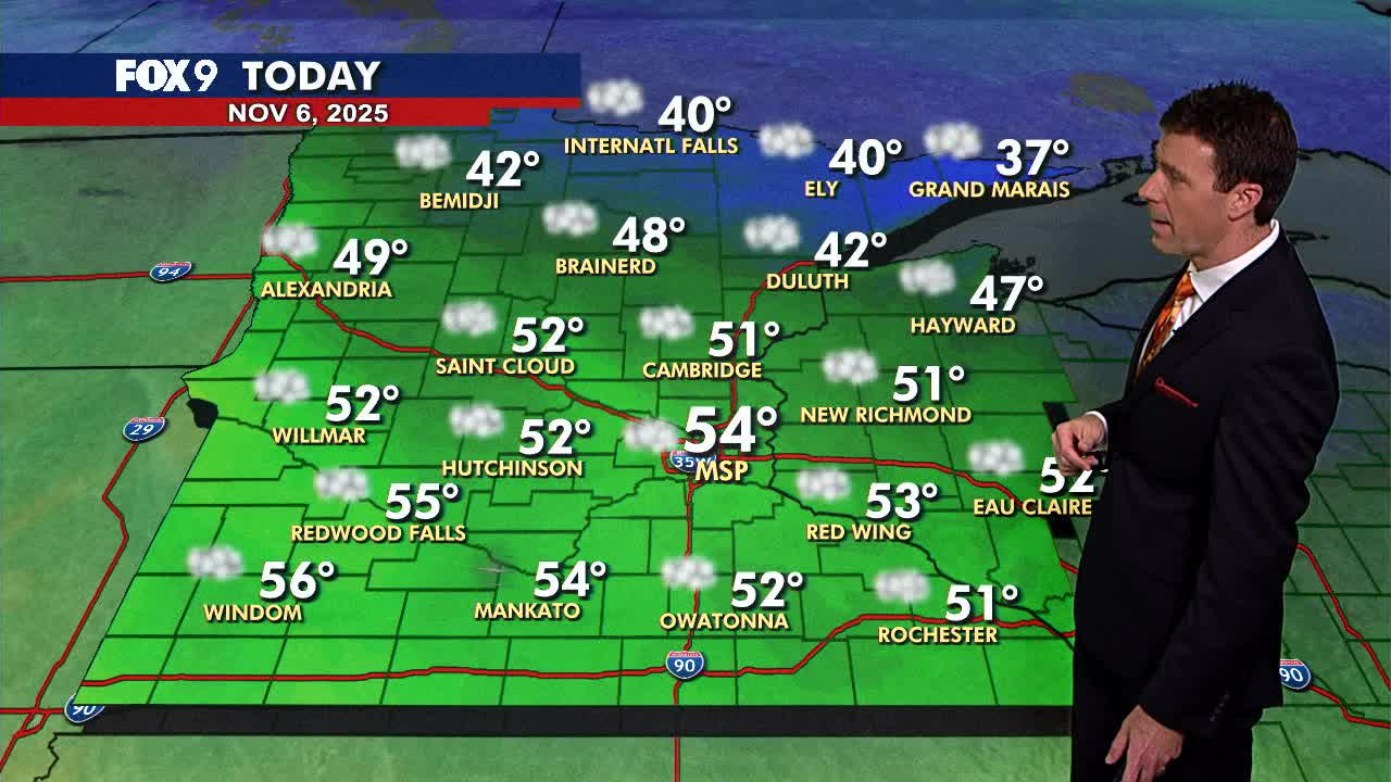 MN weather: Fairly cloudy and blustery Thursday