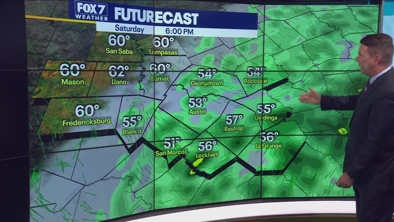 Central Texas weather: Cooler than average today, rain chances increase tomorrow