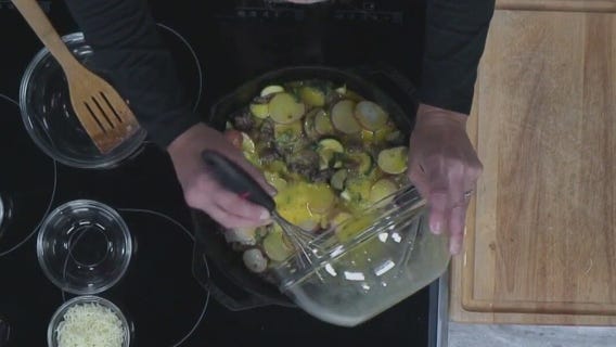 Beef and veggie frittata: recipe