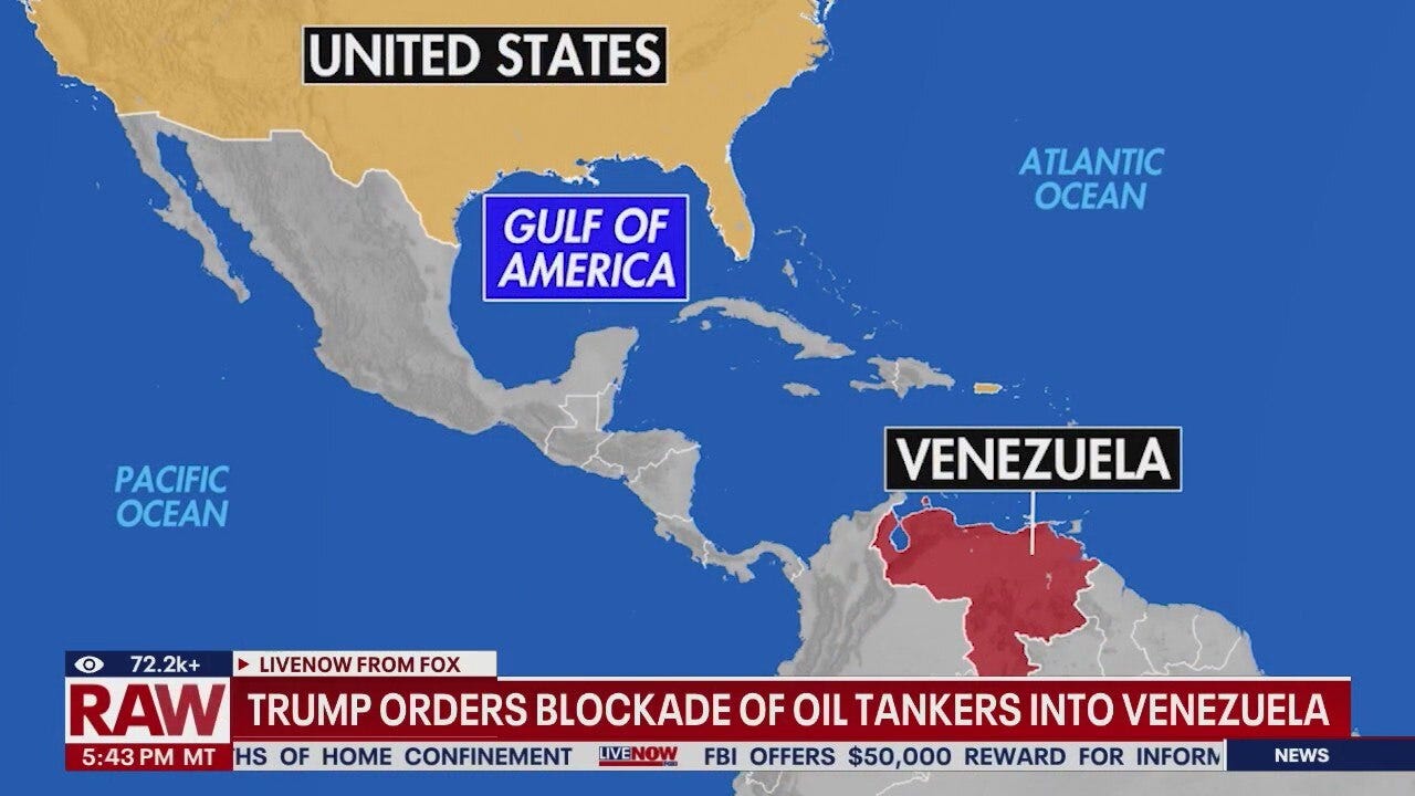Trump blockades 'sanctioned oil tankers' to Venezuela