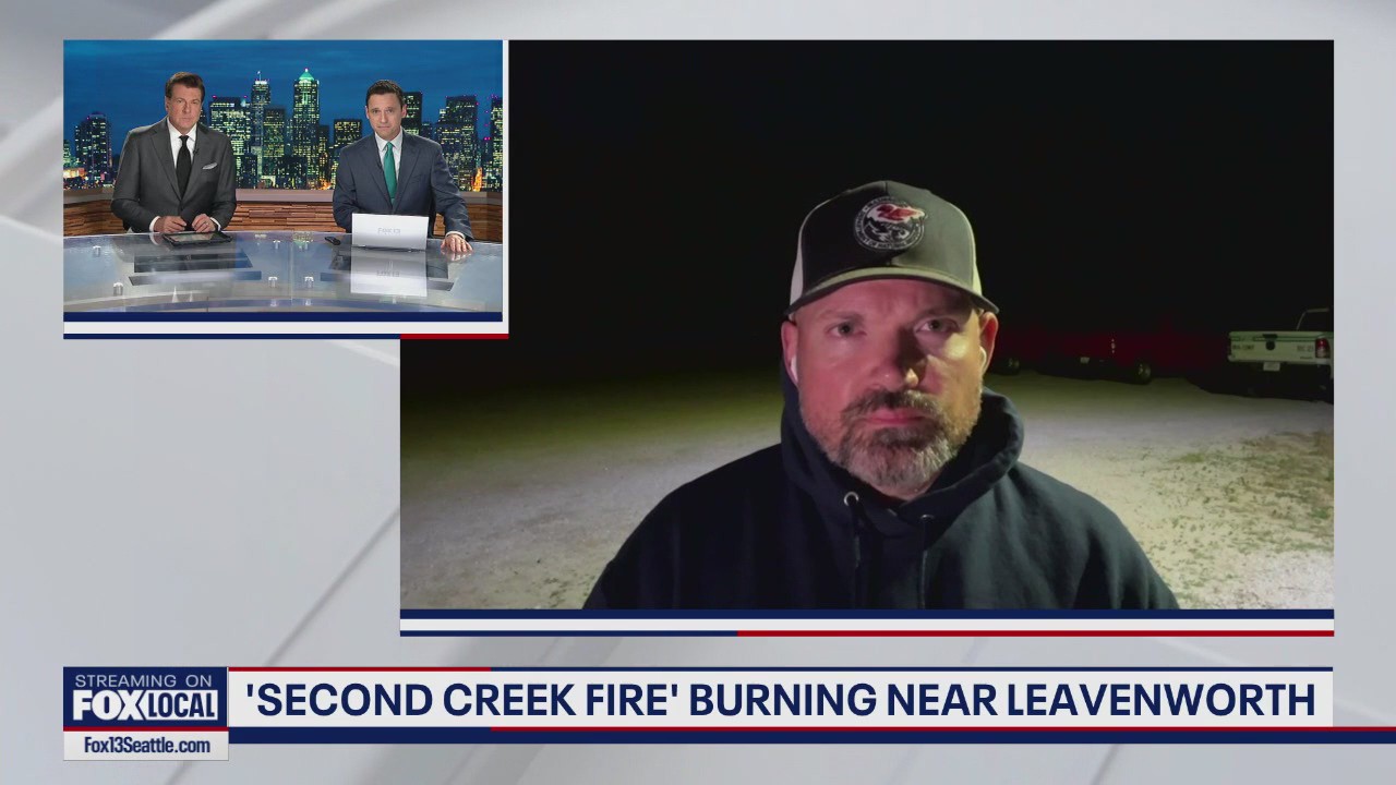 'Second Creek Fire' burning near Leavenworth, WA